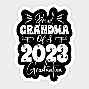 Funny Proud Grandma of 2023 Graduate Graduation Family Sticker